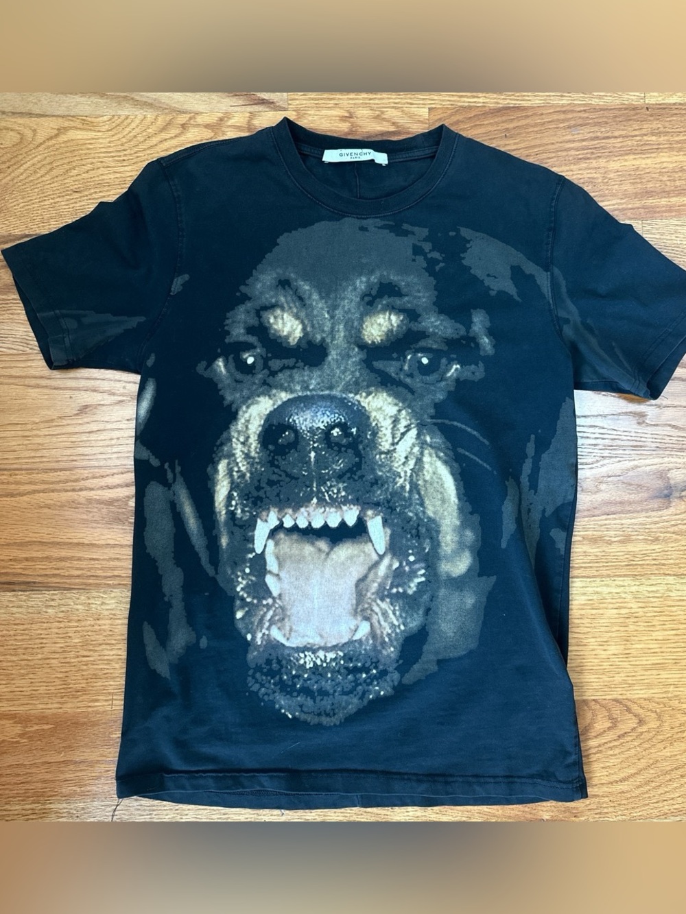 Givenchy Black Graphic Rottweiler Face Tee